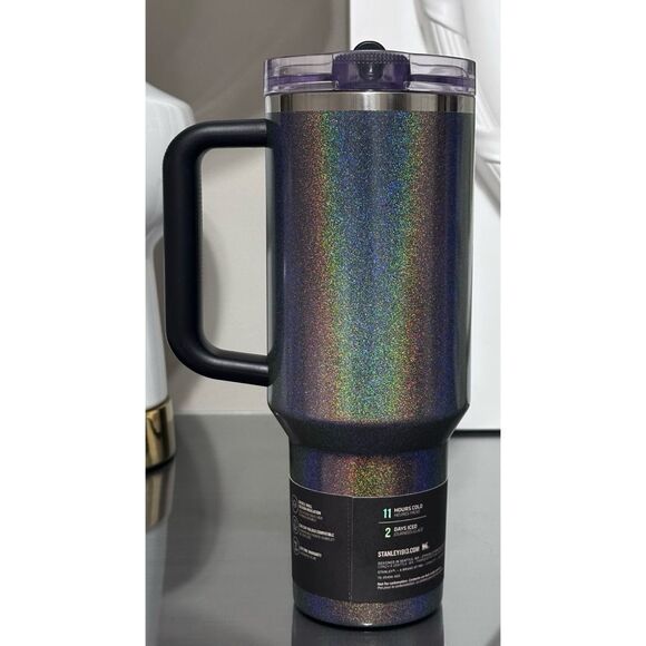 STANLEY QUENCHER PROTOUR FLIP STRAW 40OZ TUMBLER, MIDNIGHT GLITZ - Picture 3 of 5